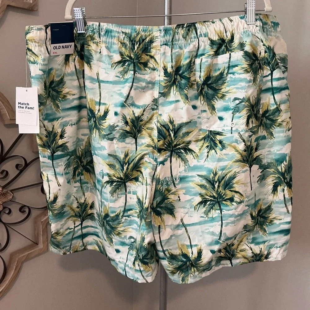Old‎ Navy Swimming Trunks Shorts Elastic Waist Drawstring 2XL NWT